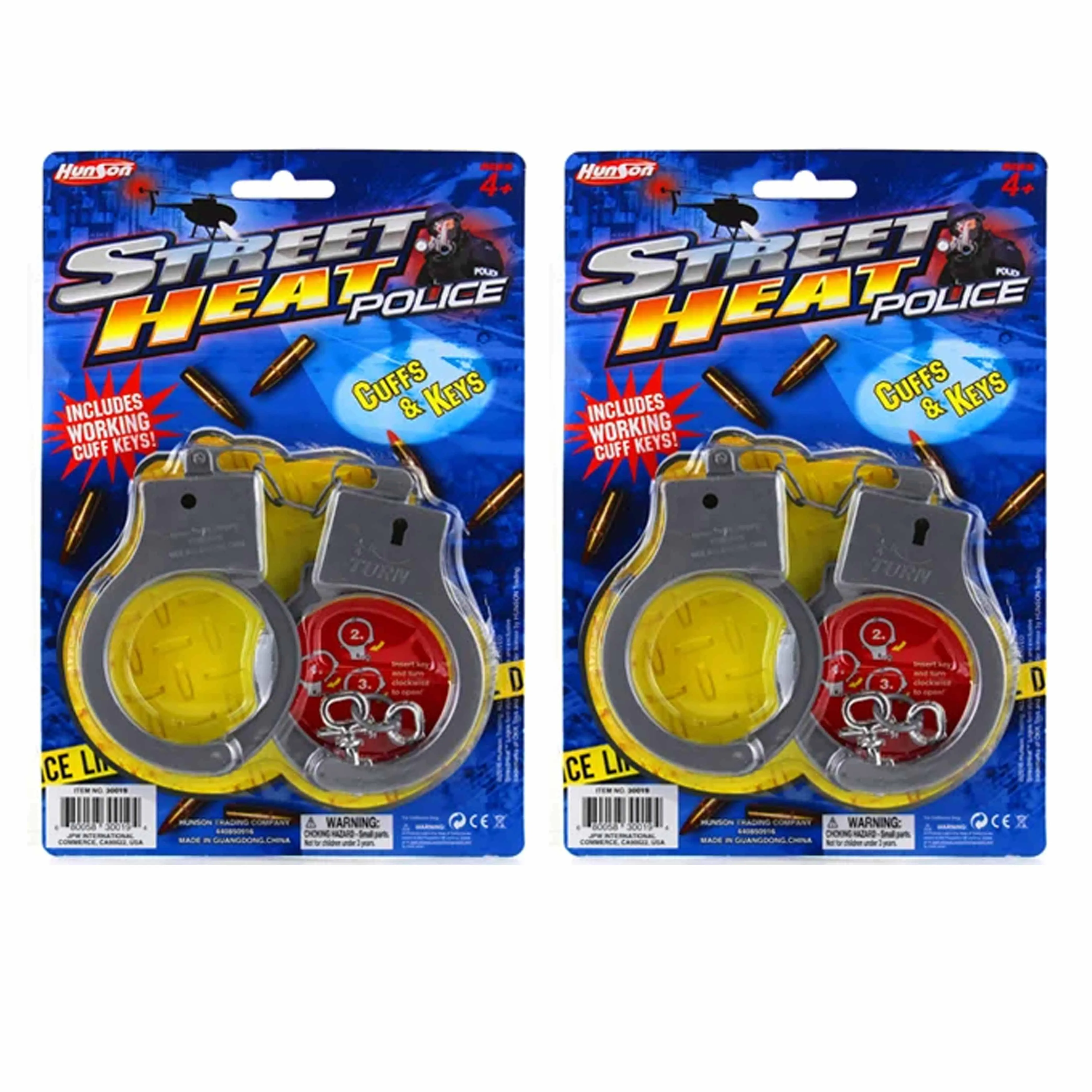 2 Packs Kids Novelty Toy Handcuffs Hand Cuffs Police Sheriff Children Costume