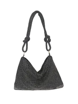 Black Rhinestone Evening Bag