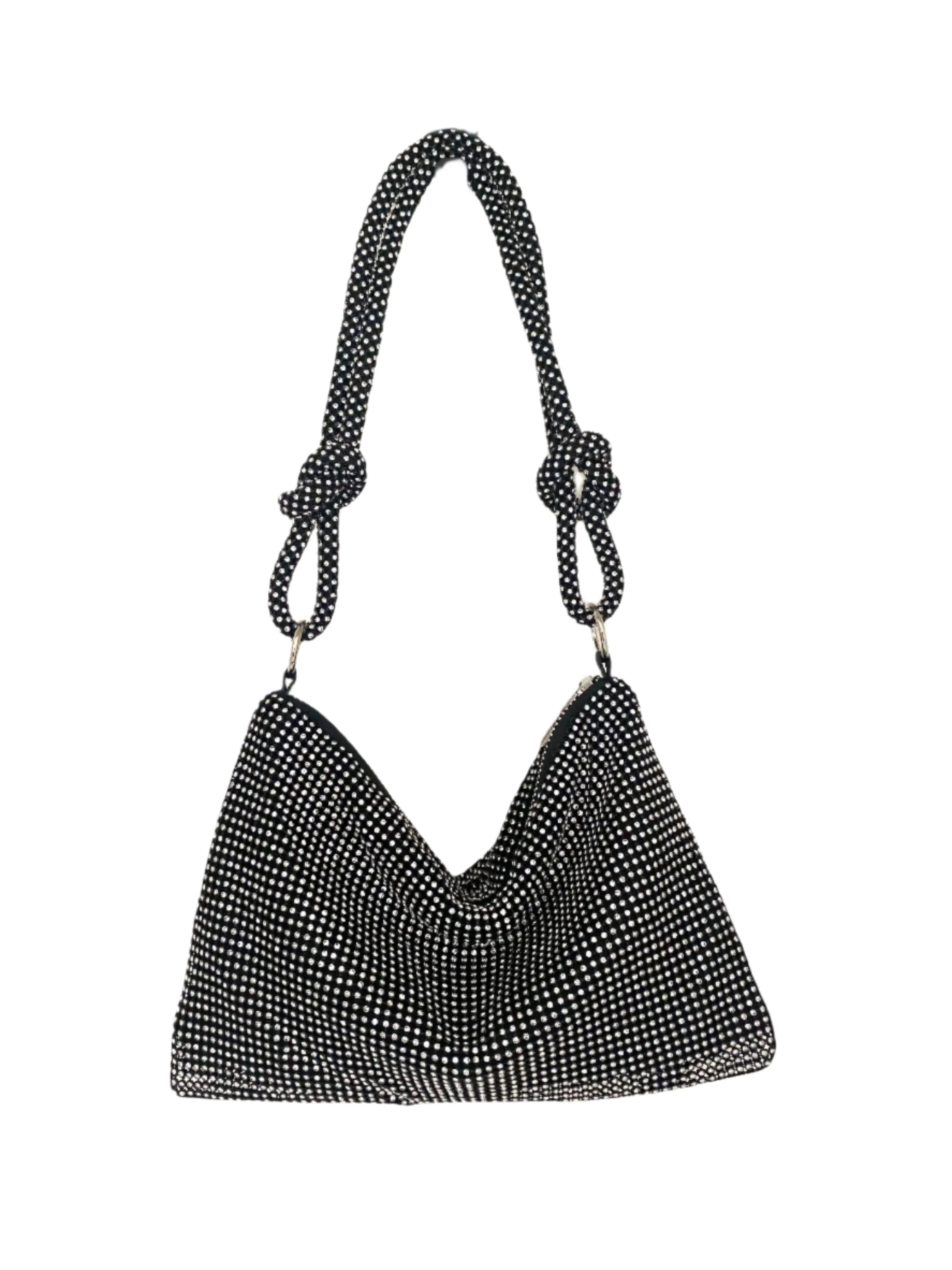 Black Rhinestone Evening Bag