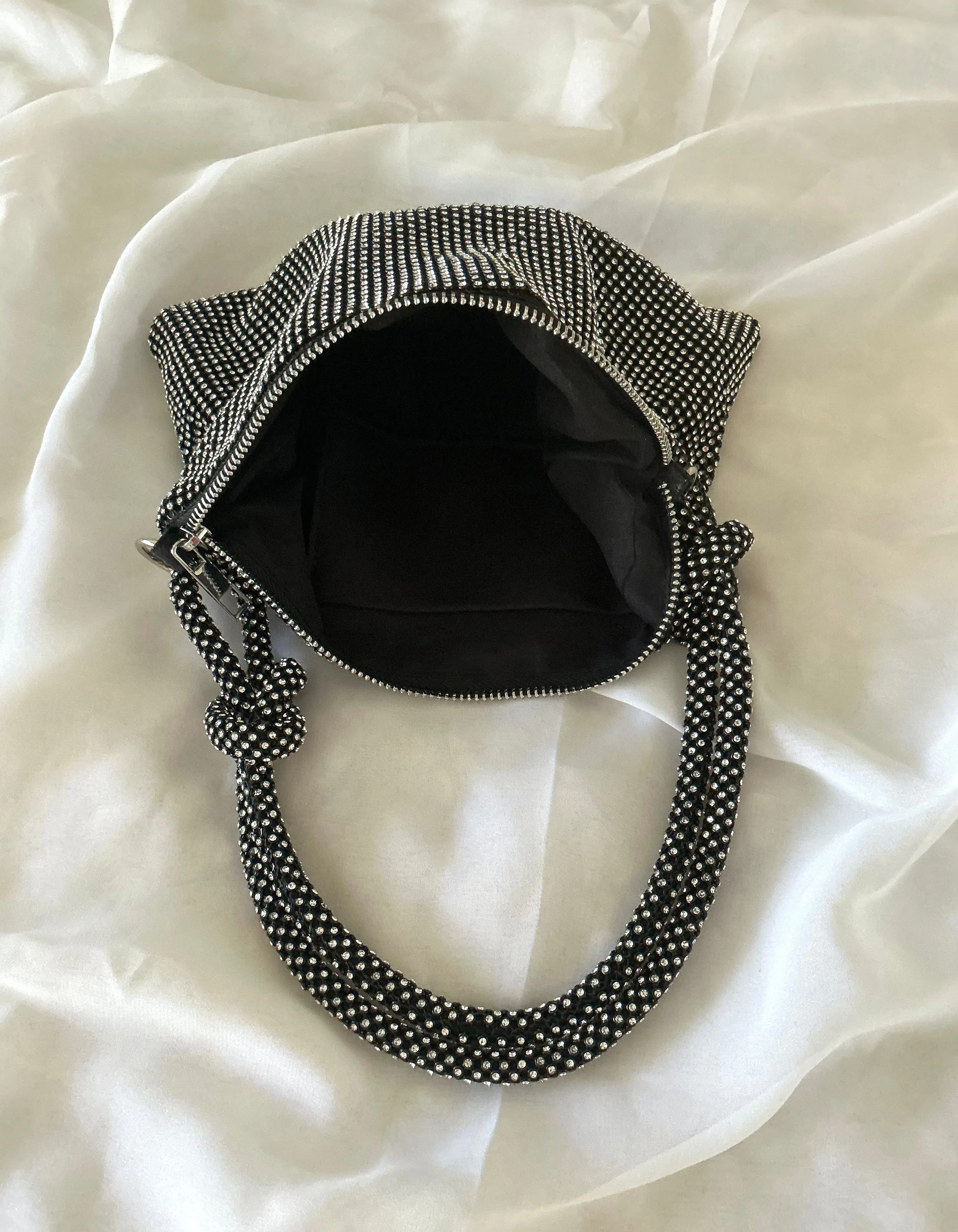 Black Rhinestone Evening Bag