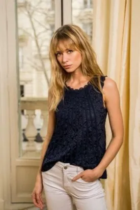 Catherine Sleeveless Lace Top