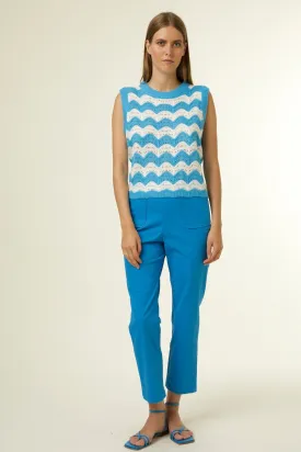 Clea Blue Wave Sweater Vest