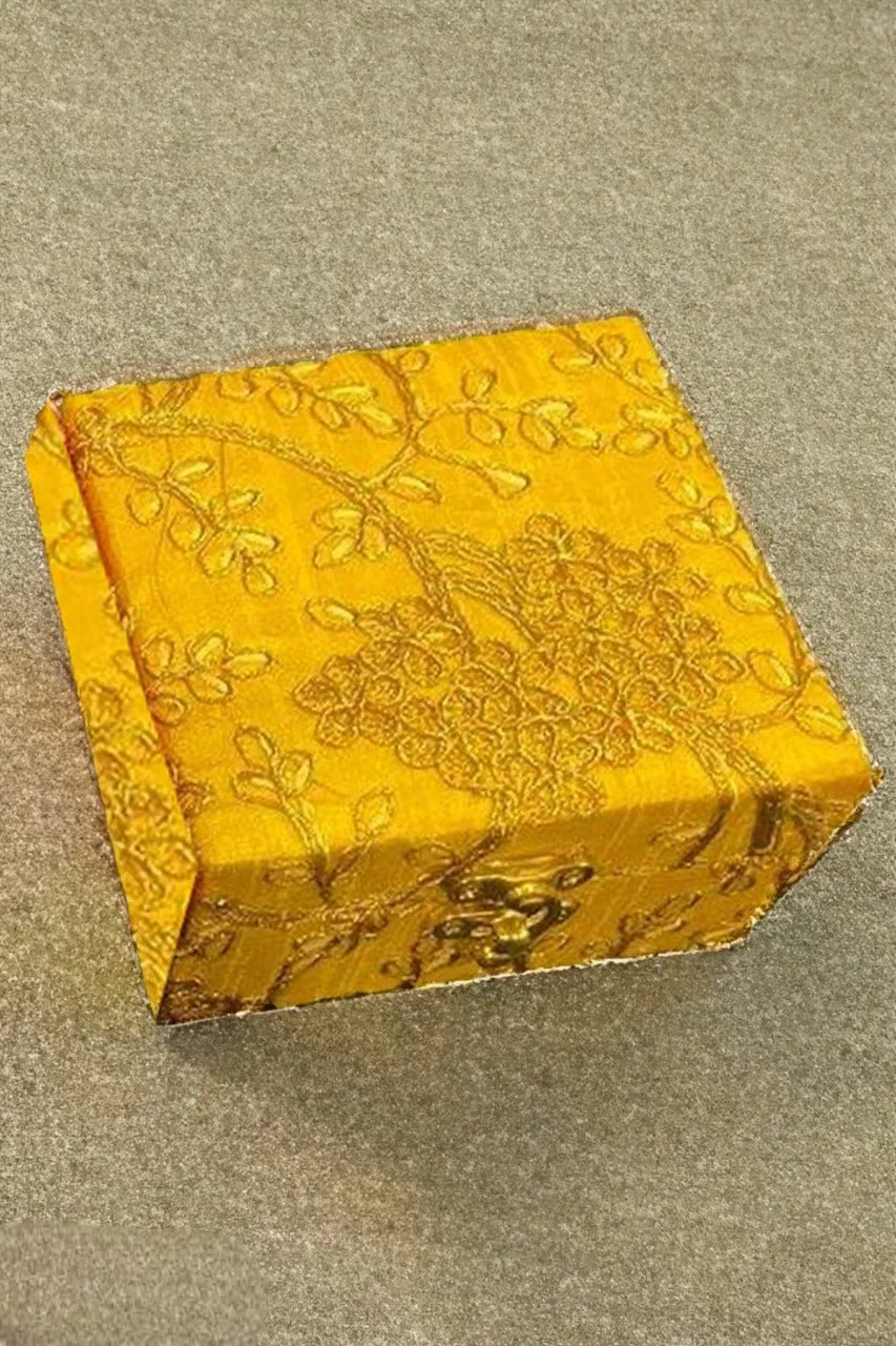 Handmade Embroidered Multicolor Shagun Box, Indian Wedding Gift Box, Wedding Favor Box In Small Size