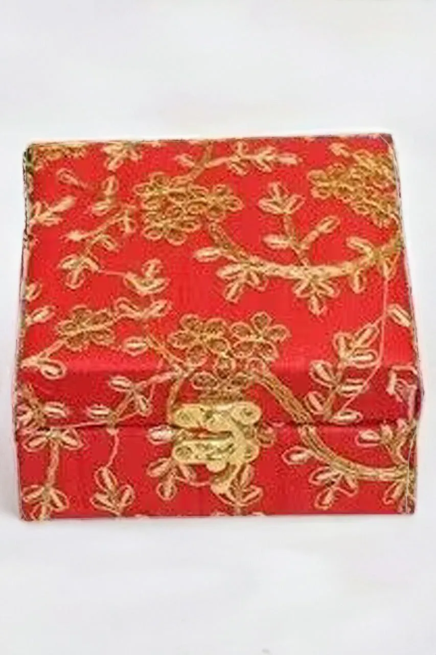 Handmade Embroidered Multicolor Shagun Box, Indian Wedding Gift Box, Wedding Favor Box In Small Size