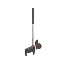LC-305-BR PITTIE DOG BROWN LEATHER CHARM