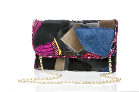 Mix Match Ankara Clutch (LEATHER)