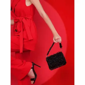 Modarta By Kamakshi Black Handbags Online Handcrafted with Crystals