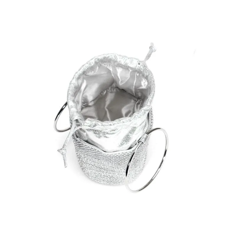 New Design Rhinestones Bucket Ladies Clutch Purse Evening Handbags