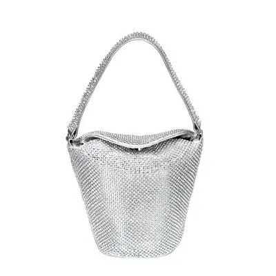 New Design Rhinestones Bucket Ladies Clutch Purse Evening Handbags