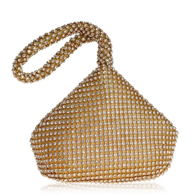 New Design Rhinestones Bucket Ladies Clutch Purse Evening Handbags