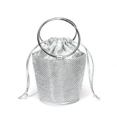 New Design Rhinestones Bucket Ladies Clutch Purse Evening Handbags