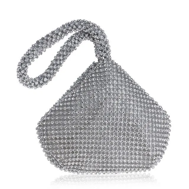 New Design Rhinestones Bucket Ladies Clutch Purse Evening Handbags