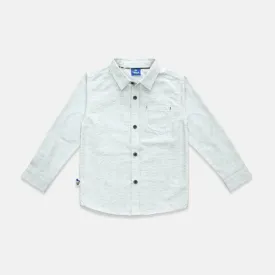 Shirt/ Kemeja Anak Laki White Green Striped/ Donald Duck Look Style