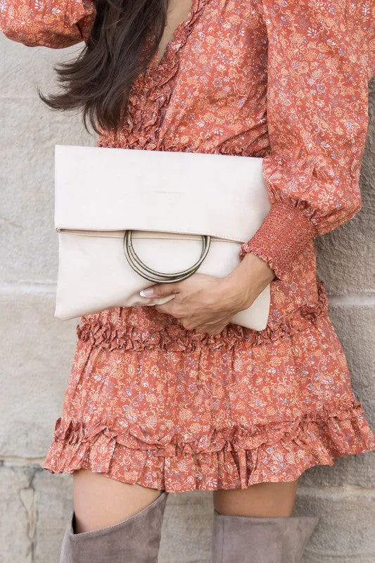 Sleek Stylish Fold-over O-ring Clutch