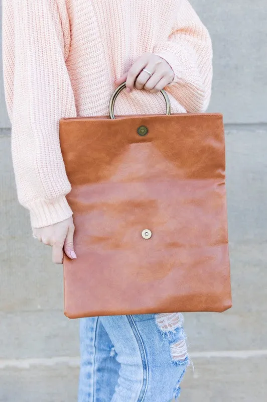 Sleek Stylish Fold-over O-ring Clutch