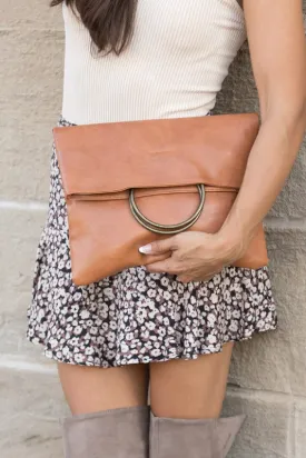 Sleek Stylish Fold-over O-ring Clutch