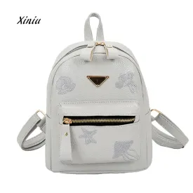 Women Girl School Bag Fashion Leather Travel Small Backpack Satchel Shoulder Rucksack Backpack For Teenage Girls Camera Bag